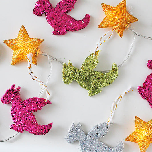 DIY SPARKLING DRAGONS CHRISTMAS DECORATIONS