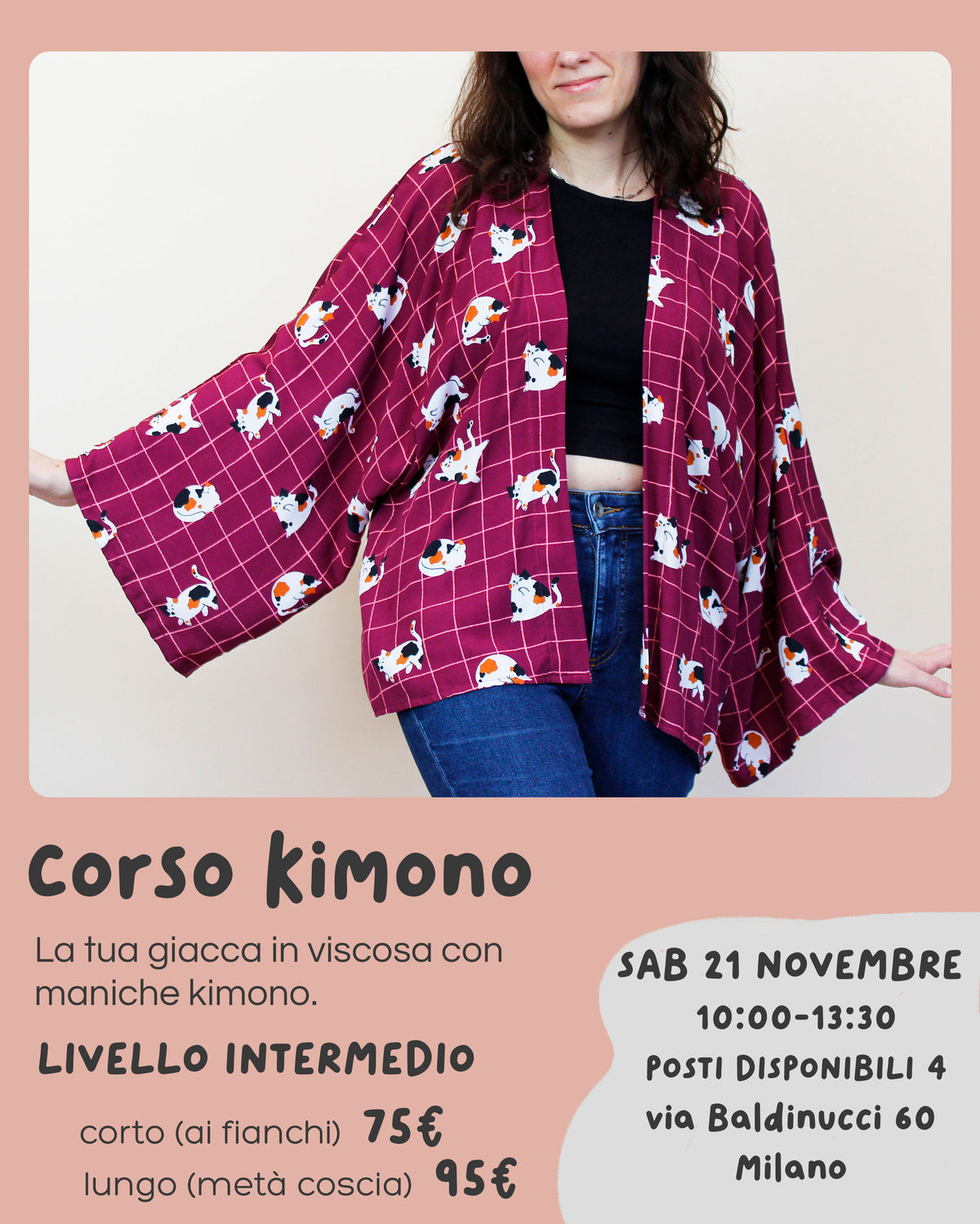WORKSHOP DI CUCITO - GIACCA KIMONO (sabato 21 novembre)