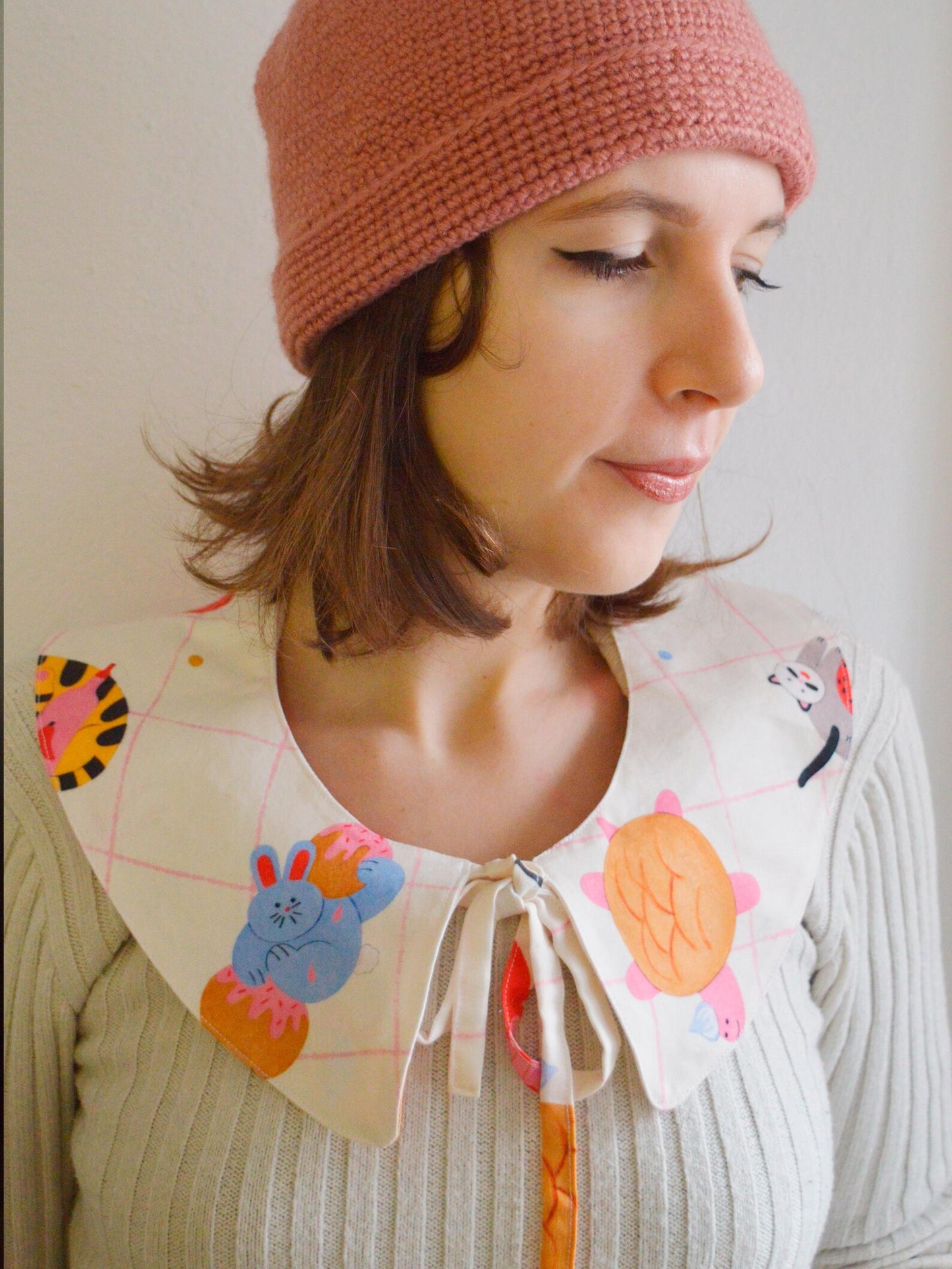 Wide collar, GNAM collection! Print illustrated by Anna Spreafico