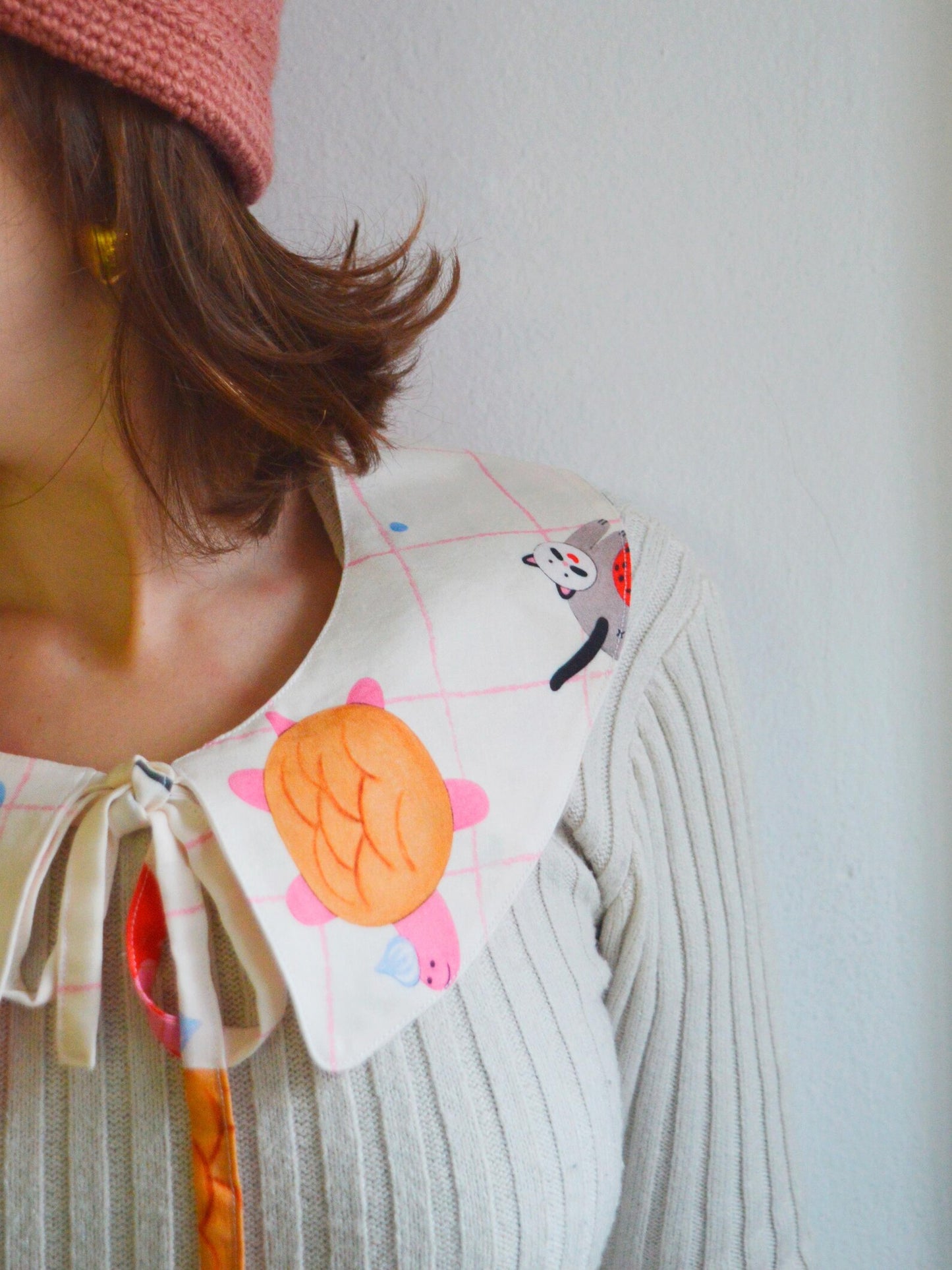 Wide collar, GNAM collection! Print illustrated by Anna Spreafico