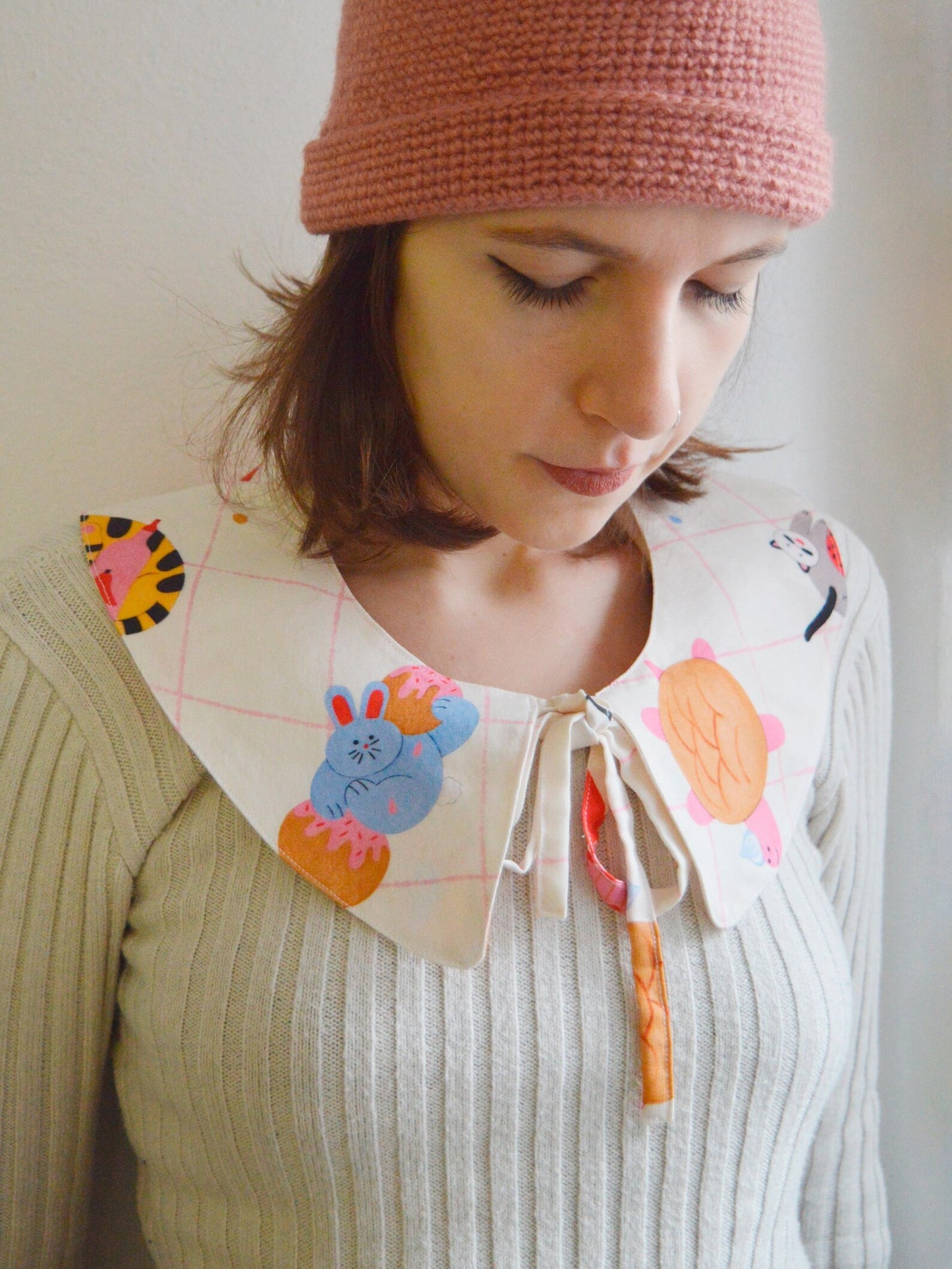 Wide collar, GNAM collection! Print illustrated by Anna Spreafico