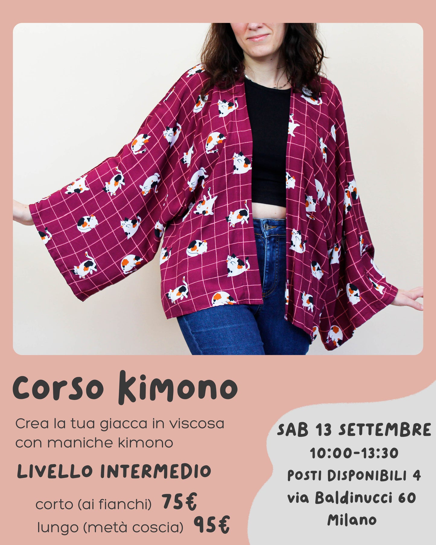 WORKSHOP DI CUCITO - GIACCA KIMONO (sabato 13 settembre)