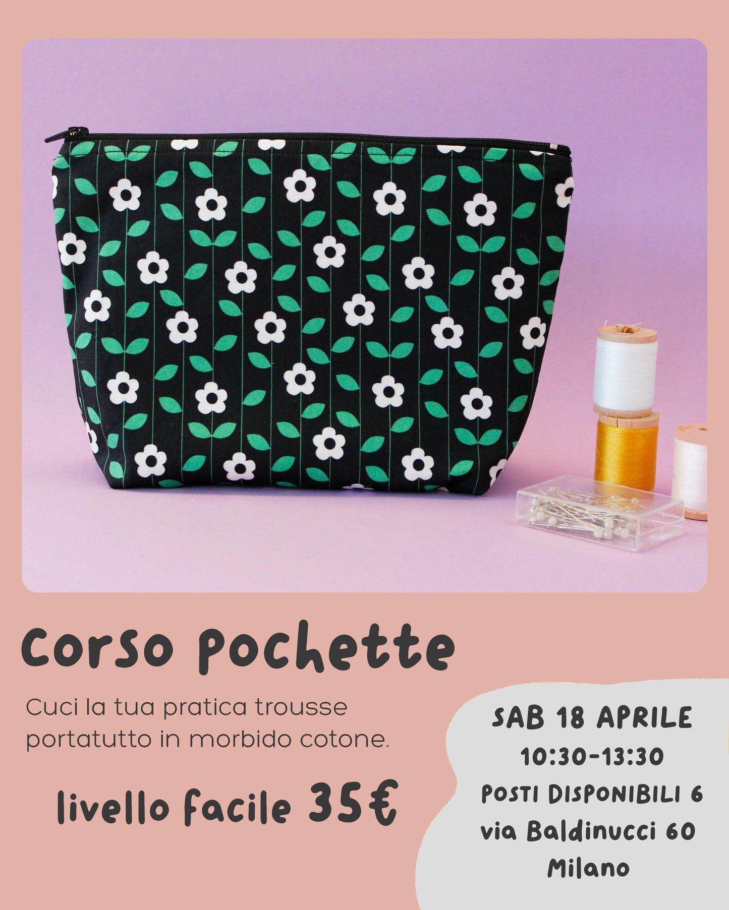 WORKSHOP DI CUCITO - POCHETTE (sabato 18 aprile)