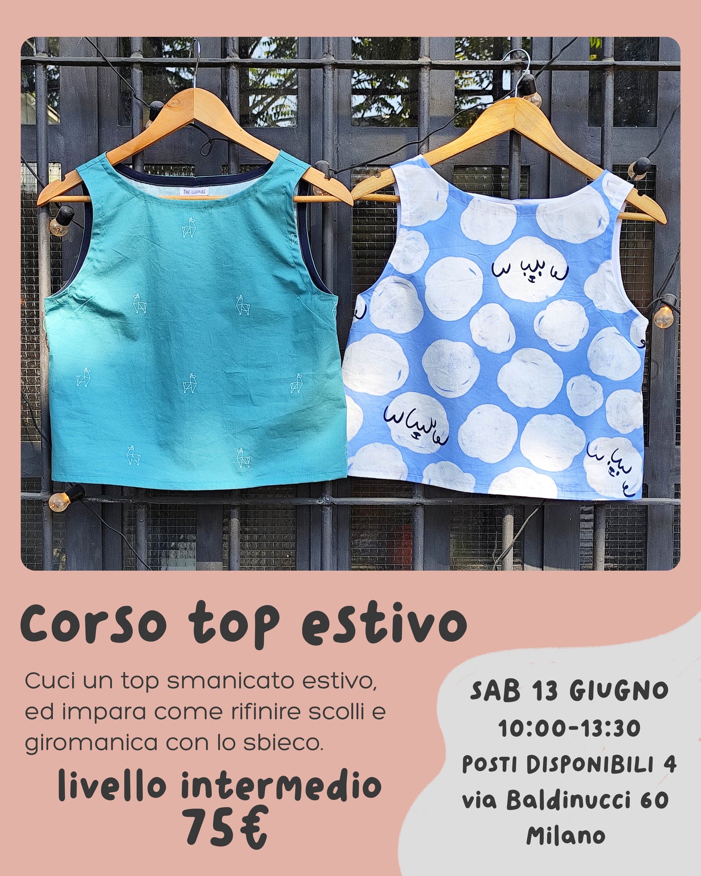 WORKSHOP DI CUCITO - TOP ESTIVO (sabato 13 giugno)