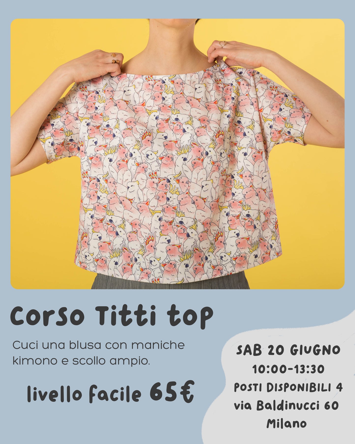WORKSHOP DI CUCITO - TITTI TOP (sabato 20 giugno)