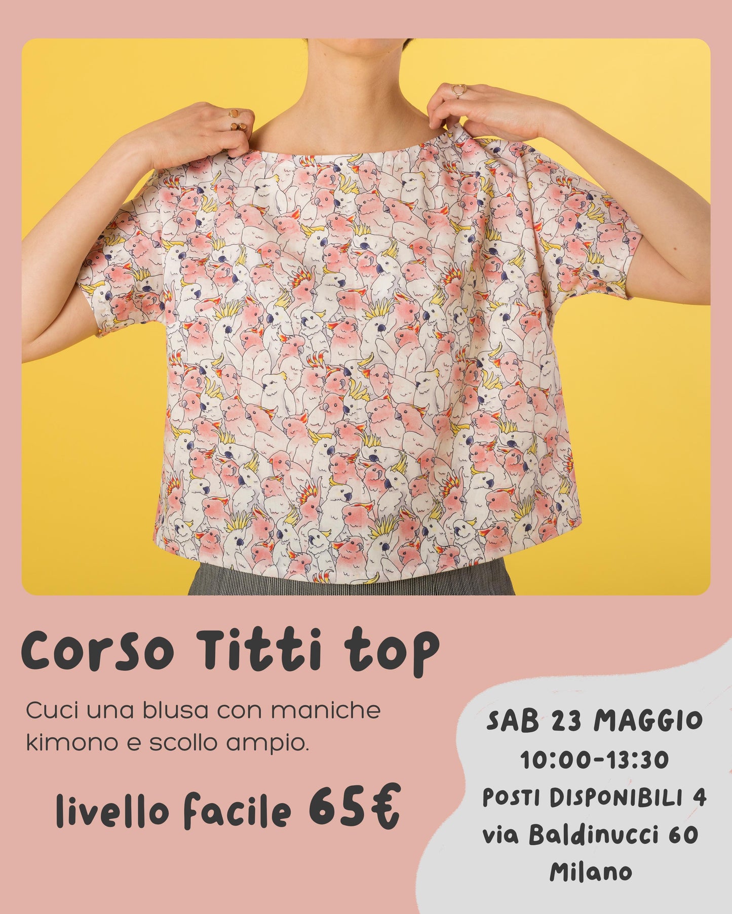 WORKSHOP DI CUCITO - TITTI TOP (sabato 23 maggio)