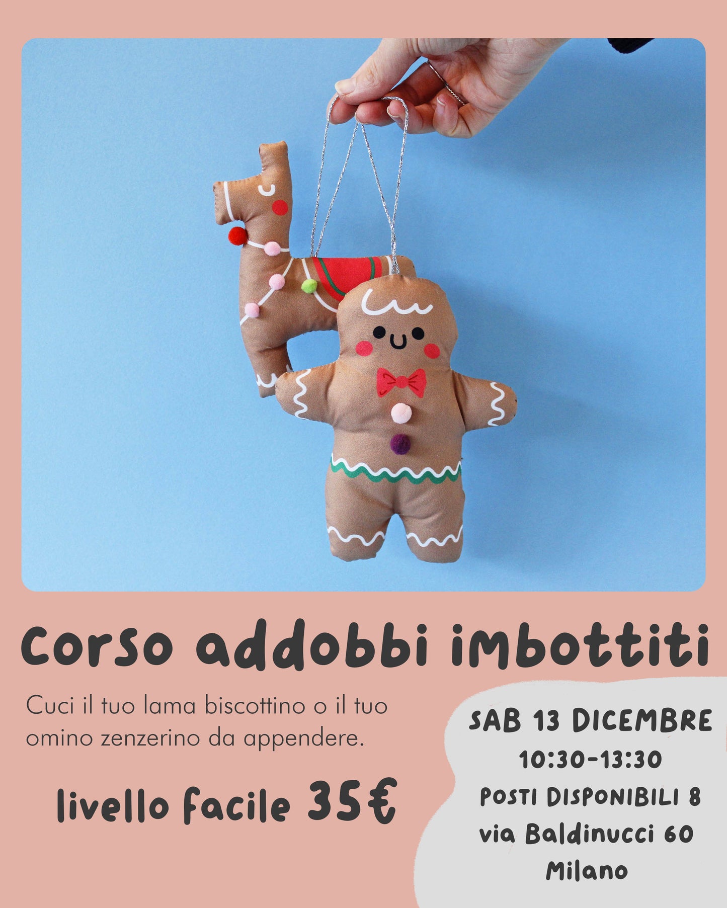 WORKSHOP DI CUCITO - ADDOBBI IMBOTTITI (sabato 13 dicembre)