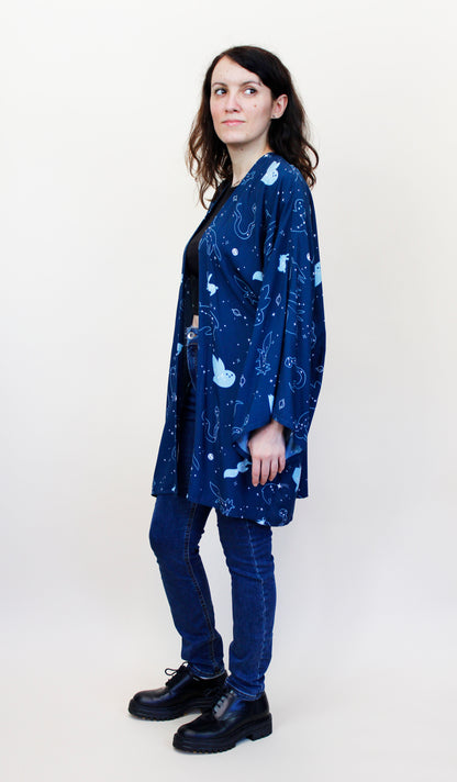 Kimono Patrizia - Kimono a maniche lunghe, stampa Starry Animals