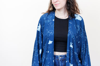 Kimono Patrizia - Kimono a maniche lunghe, stampa Starry Animals