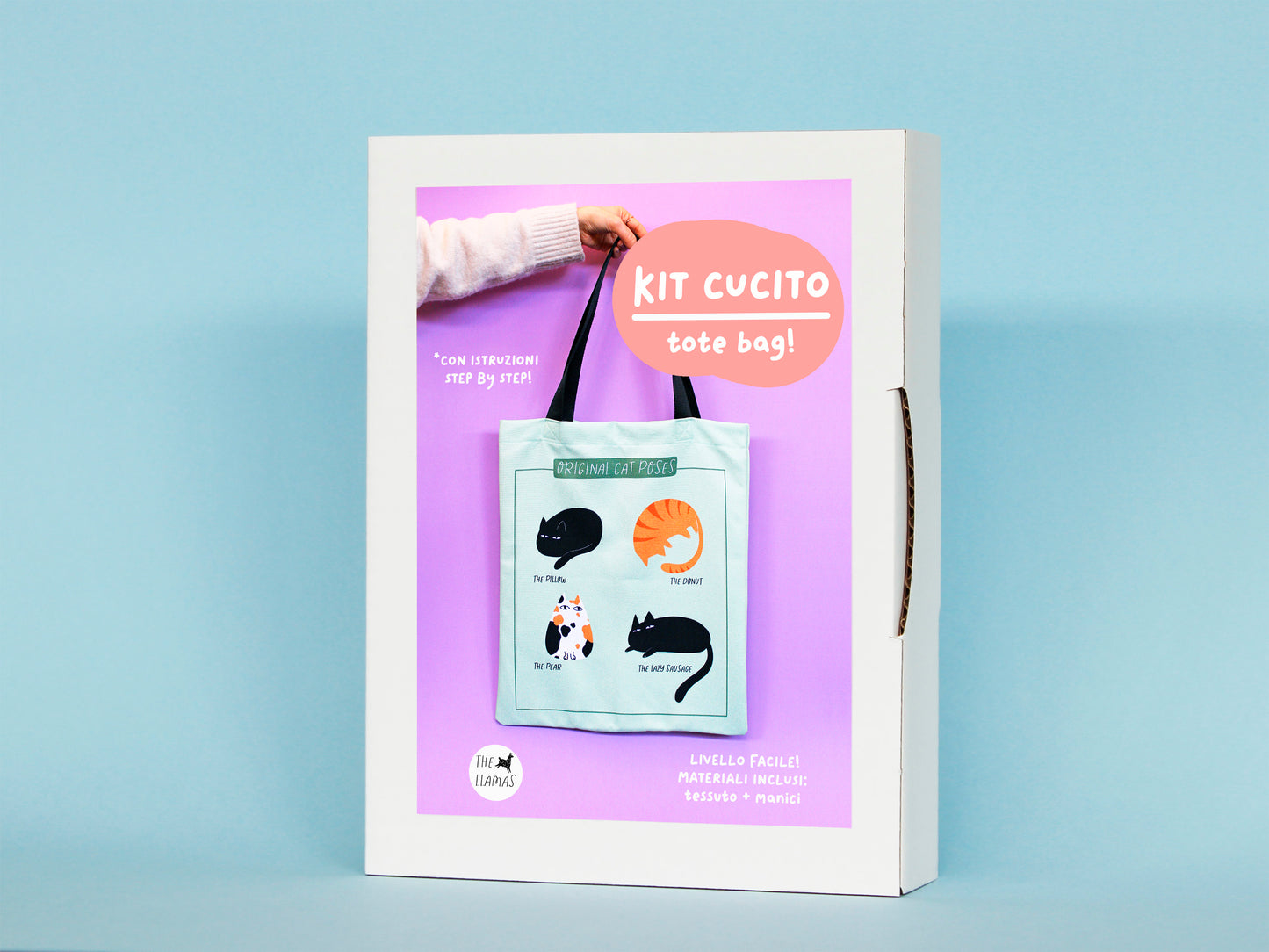Kit cucito - tote bag, stampa Original Cat Poses