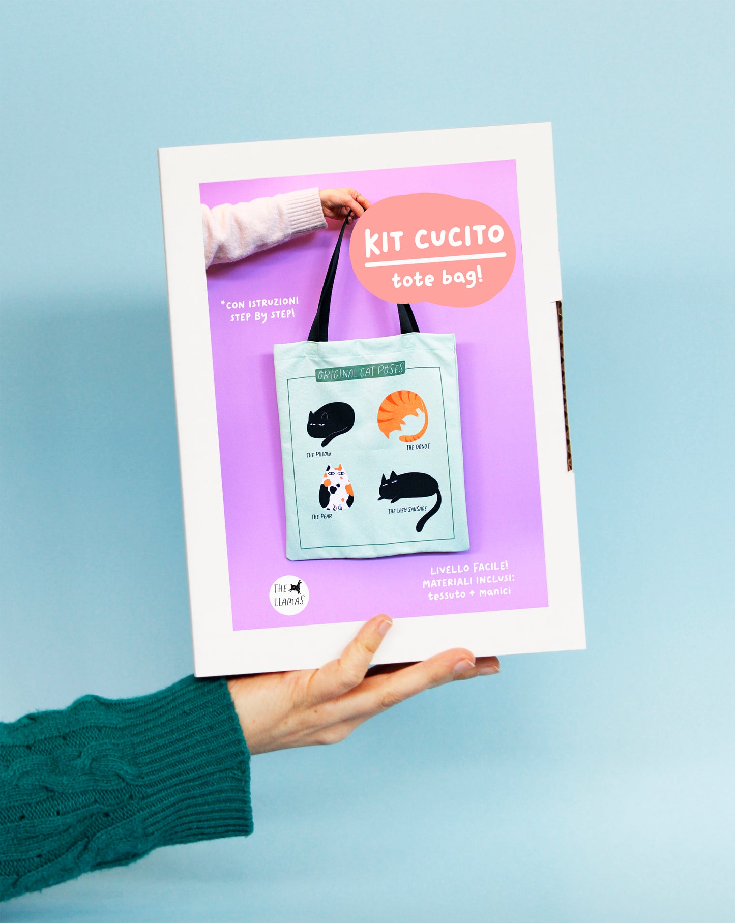 Kit cucito - tote bag, stampa Original Cat Poses