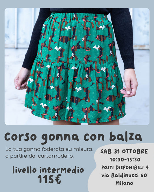 WORKSHOP DI CUCITO - GONNA CON BALZA (sabato 31 ottobre)