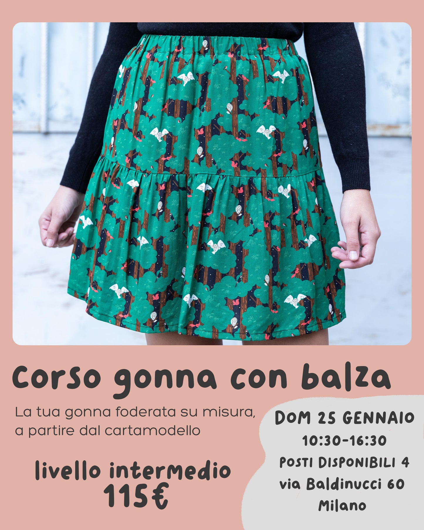WORKSHOP DI CUCITO - GONNA CON BALZA (domenica 25 gennaio)