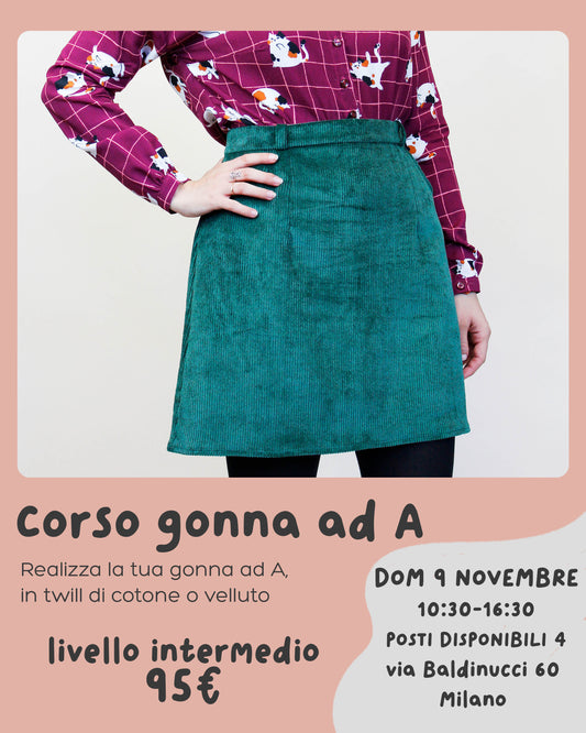WORKSHOP DI CUCITO - GONNA AD A (domenica 9 novembre)