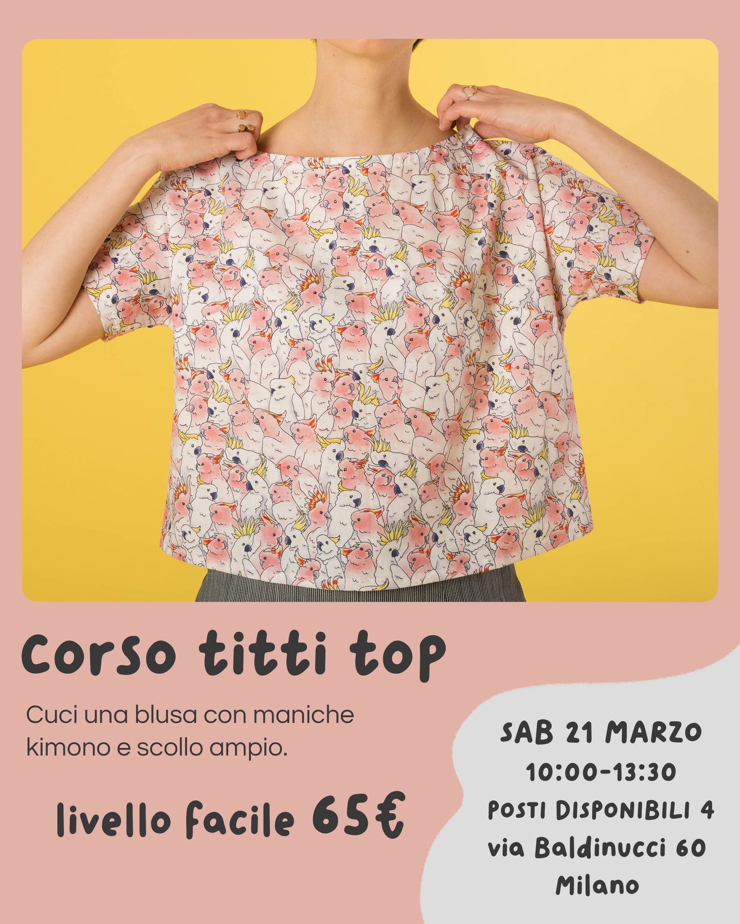 WORKSHOP DI CUCITO - TITTI TOP (sabato 21 marzo)