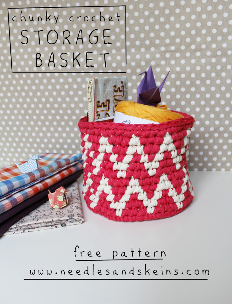 chunky crochet storage basket