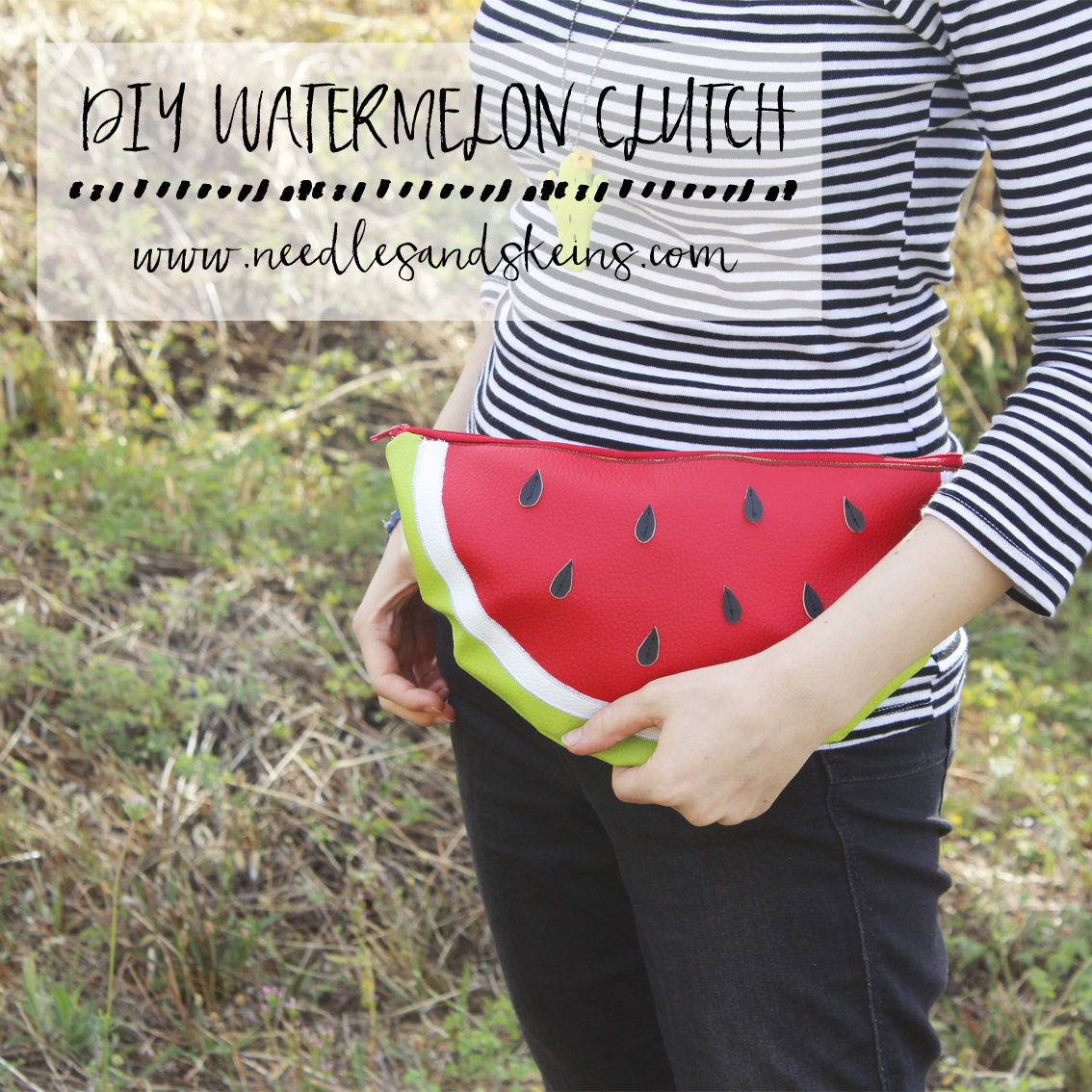 diy watermelon clutch