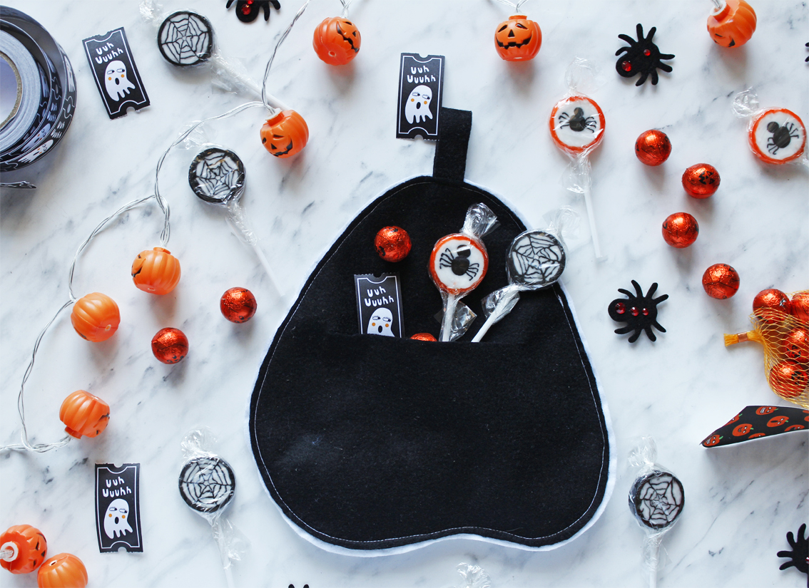 halloween ghost treat bag free pattern and tutorial